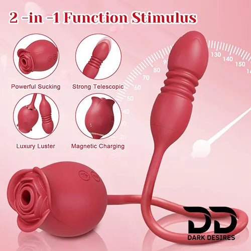 rose g spot Clitoral suction, thrusting vibrator toy India by Darkdesires