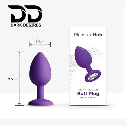 purple silicone anal plug or butt blug with suction base in India By Darkdesires