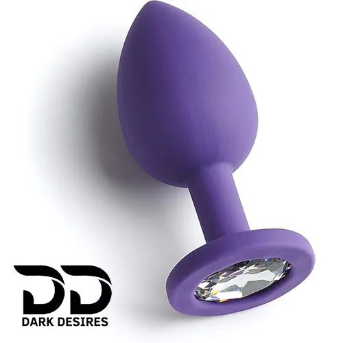 purple silicone anal plug or butt blug with suction base in India By Darkdesires