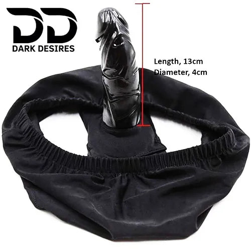 silicone chastity belt underwear wearable strap on removable dildo anal butt plug underwear India DarkDesires