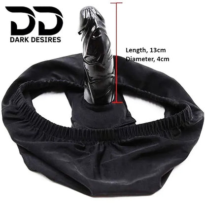 silicone chastity belt underwear wearable strap on removable dildo anal butt plug underwear India DarkDesires