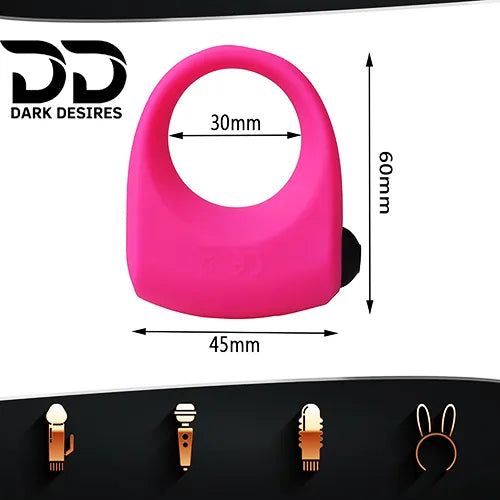 Silicone Ejaculation Delay Cock Ring Vibrating Penis Ring Black and Pink  India By DarkDesires