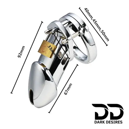 Stainless steel chastity cage in India secure and breathable design DarkDesires