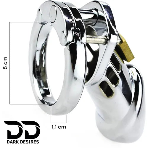 Stainless steel chastity cage in India secure and breathable design DarkDesires