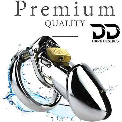 Stainless steel chastity cage in India secure and breathable design DarkDesires