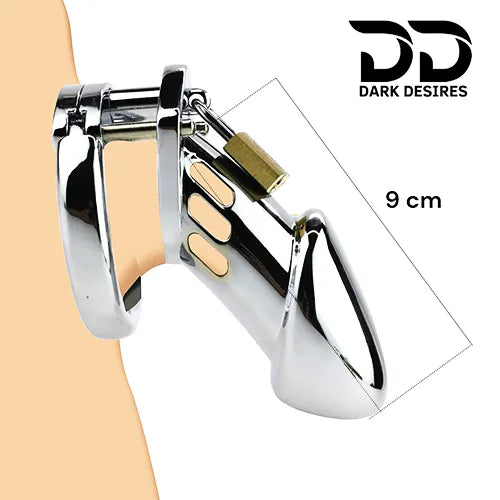 Stainless steel chastity cage in India secure and breathable design DarkDesires