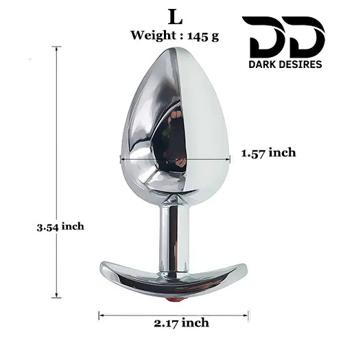 3 size stainless steel butt plug trainer kit India by Darkdesires