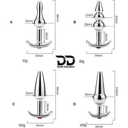 stainless steel anal plug set of 4 in India by Darkdesires