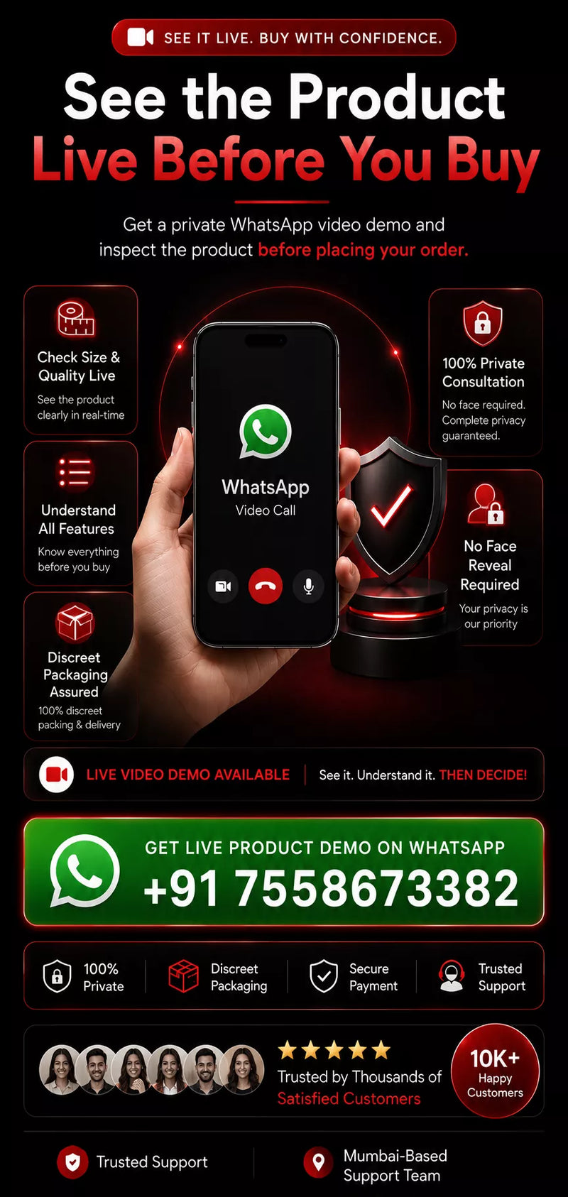 see the product live before you buy  image add.