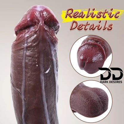 11 Inch Extra Long huge Realistic Strap-On Dildo Black color Strong Suction cup Silicone Sex Toys in Mumbai in India by DarkDesires