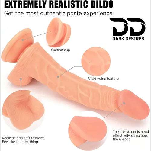 adjustable strap on harness with 8 inch dildo in India By Darkdesires