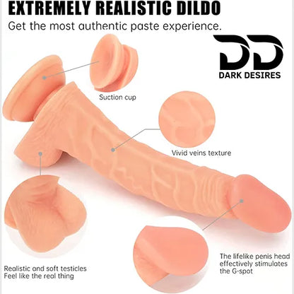 adjustable strap on harness with 8 inch dildo in India By Darkdesires