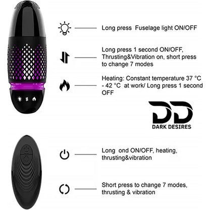 super mini automatic sex machine with remote and heating, thrusting dildo in India by Darkdesires