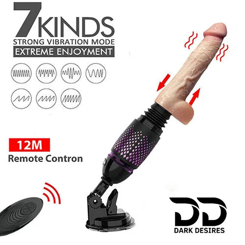 super mini automatic sex machine with remote and heating, thrusting dildo in India by Darkdesires