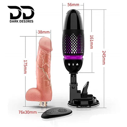 super mini automatic sex machine with remote and heating, thrusting dildo in India by Darkdesires