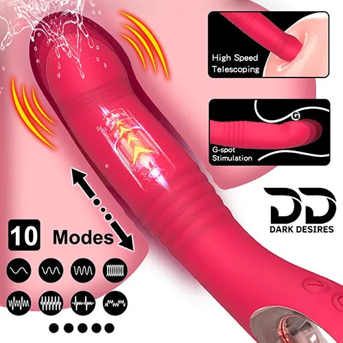 10 mode telescopic high speed vibrating g spot vibrator toy India by Darkdesires