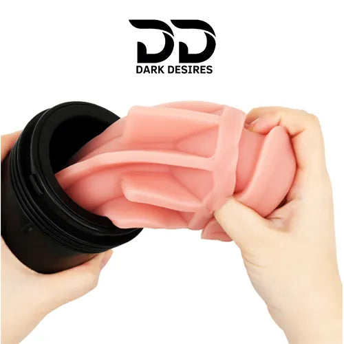 Torch Shape Male Masturbator Cup Pocket Pussy Masturbator Cup Skin Tone flashlight India By DarkDesires