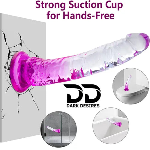8 inch twin colour white, Pink soft jelly dildo without balls India by DarkDesires