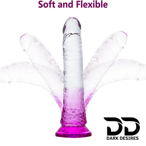 Twin Colour white Pink Jelly Strap-On Dildo without ball 8 Inch premium adjustable belt in India by DarkDesires