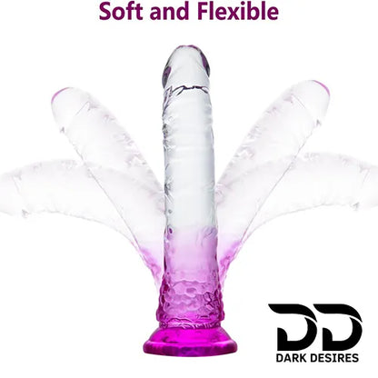 Twin Colour white Pink Jelly Strap-On Dildo without ball 8 Inch premium adjustable belt in India by DarkDesires
