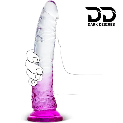 Twin Colour white Pink Jelly Strap-On Dildo without ball 8 Inch premium adjustable belt in India by DarkDesires