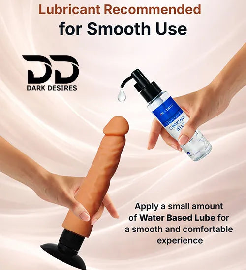 Ultra-Realistic Silicone Dildo – Soft Flexible with Suction Base Skin Tone India By Darkdesires
