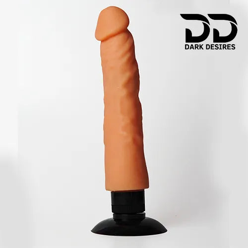 Ultra-Realistic Silicone Dildo – Soft Flexible with Suction Base Skin Tone India By Darkdesires