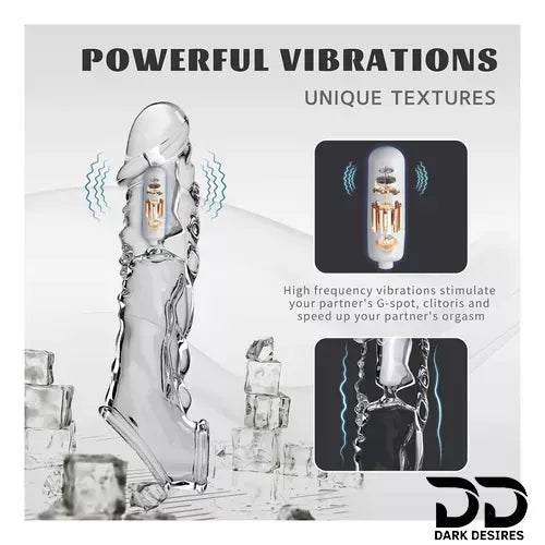 vibrating penis sleeve with cock ring Dragon Condom silicone girth enhancer penis sleeve India by DarkDesires