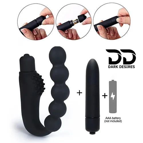 vibrating prostate massager anal beads butt plug toy India by Darkdesires