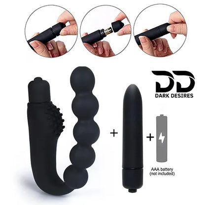 vibrating prostate massager anal beads butt plug toy India by Darkdesires