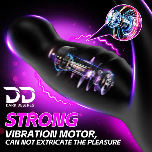 Wireless Remote Control Anal Vibrator Wiggling Prostate Massager with Cock Ring Black in India By DarkDesires