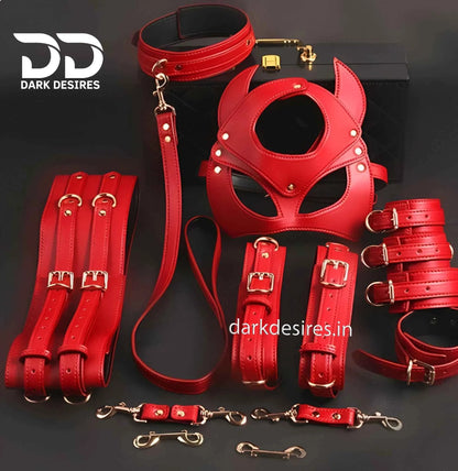 BDSM Bondage Set with Devil Mask