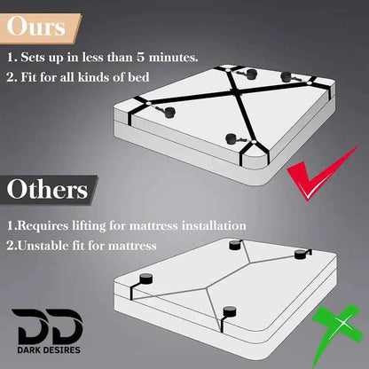 Bed Restraint Kit with Hand & Ankle Cuffs – BDSM Set