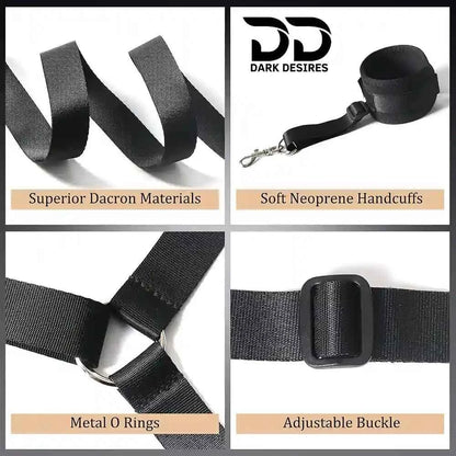 Bed Restraint Kit with Hand & Ankle Cuffs – BDSM Set