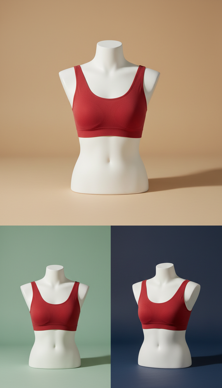 Crimson Red Seamless Bralette