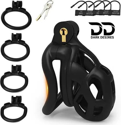 cobra style 3D chastity cage for men with hollow lightweight locking design darkdesires.in