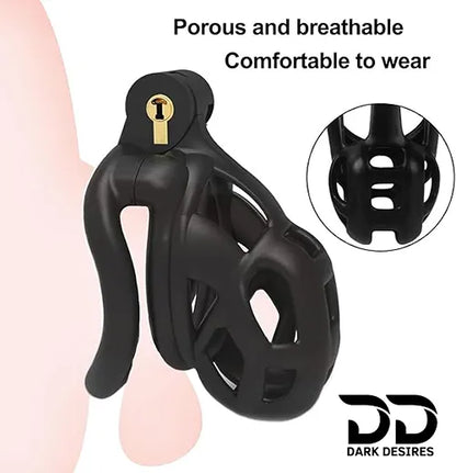 cobra style 3D chastity cage for men with hollow lightweight locking design darkdesires.in