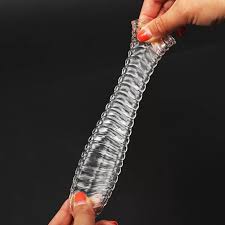 Clear crystal condom made from soft, skin-friendly silicone. Washable, reusable, and extra dotted for enhanced pleasure. Dark Desires