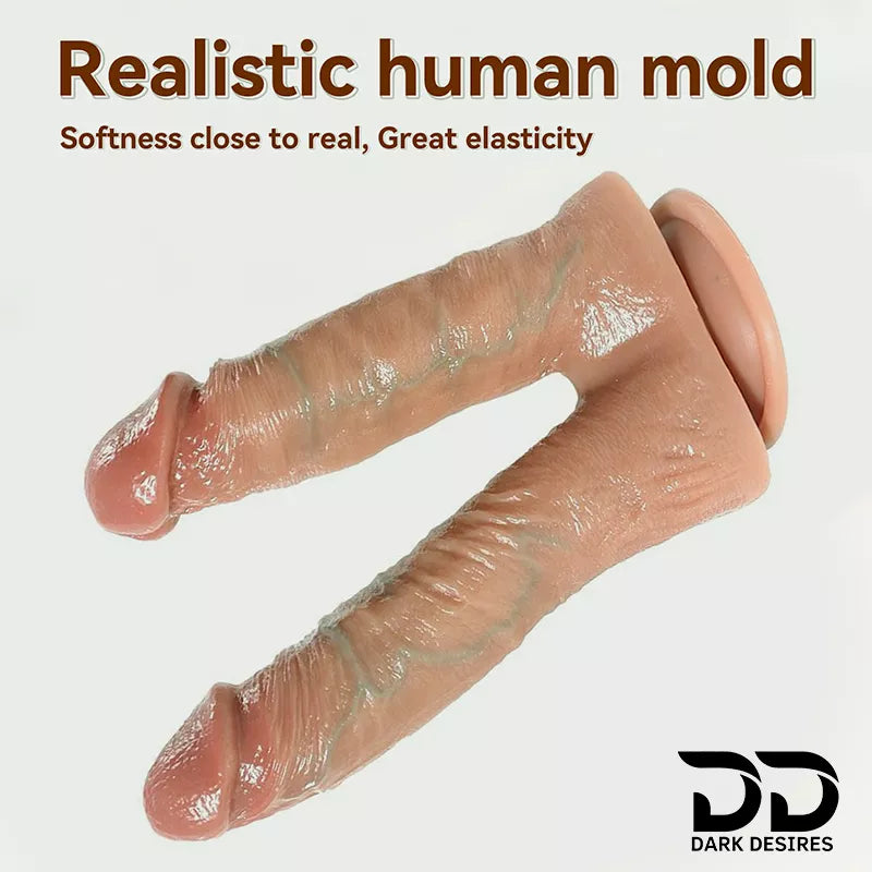 8-inch double head dildo skin tone designed for simultaneous G-spot, vaginal, and anal stimulation, making it a favourite among those exploring double penetration for the first time. Buy Dildo online in India by DarkDesires