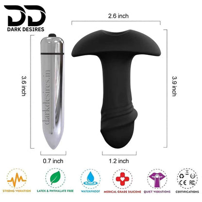 Vibrating Butt Plug with Penis Shape Prostate Massager