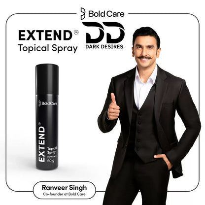 Extend delay spray for men for long lasting pleasure. Effective, fast absorbing, and easy to use for better stamina and performance black color sex toys in India by DarkDesires