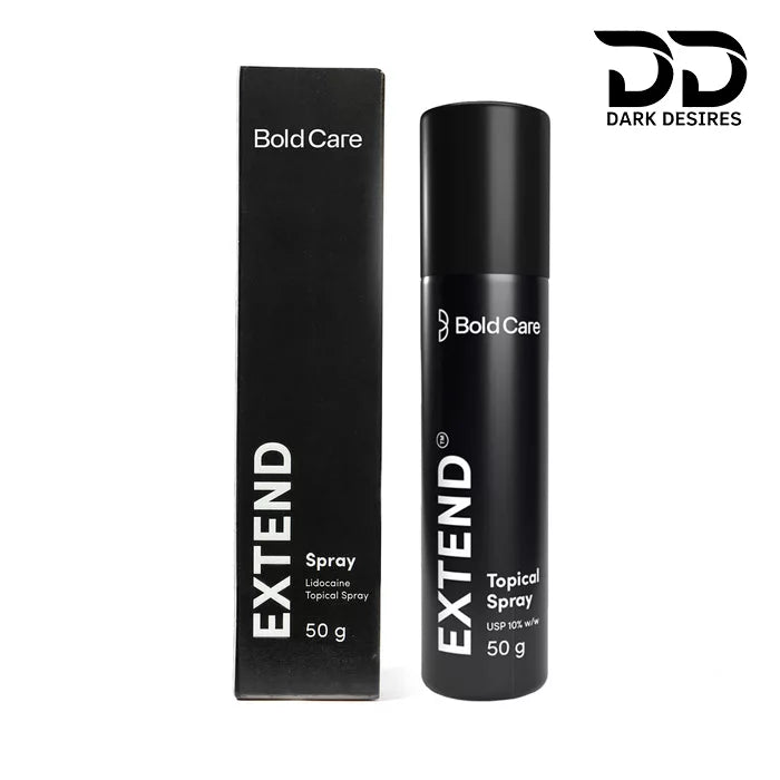 Extend delay spray for men for long lasting pleasure. Effective, fast absorbing, and easy to use for better stamina and performance black color sex toys in India by DarkDesires