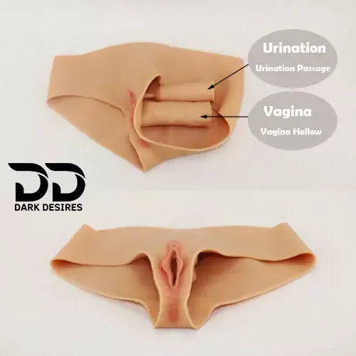 fake silicone vagina panty for crossdressers and hip shaping. Soft, realistic, and comfortable for regular underwear in India DarkDesires.in