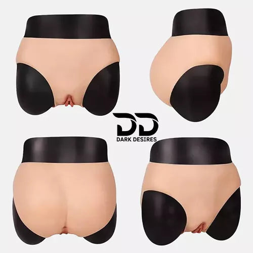 fake silicone vagina panty for crossdressers and hip shaping. Soft, realistic, and comfortable for regular underwear in India DarkDesires.in