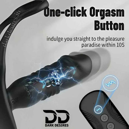 SAUL Glans 3 -Thrusting & 12 -Vibrating Cock Rings Prostate Massager