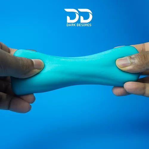 squishy ribbed masturbation sleeve for men soft, stretchy texture for intense solo pleasure for men sky blue color Male masturbator India By DarkDesires