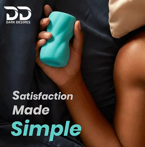 squishy ribbed masturbation sleeve for men soft, stretchy texture for intense solo pleasure for men sky blue color Male masturbator India By DarkDesires