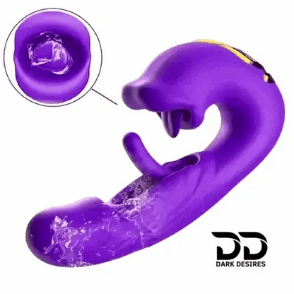 gspot flapping tongue clitoral vibrator india Mouth Shape Clit Vibrator with Flapping Tongue & G-Spot Mode by Darkdesires