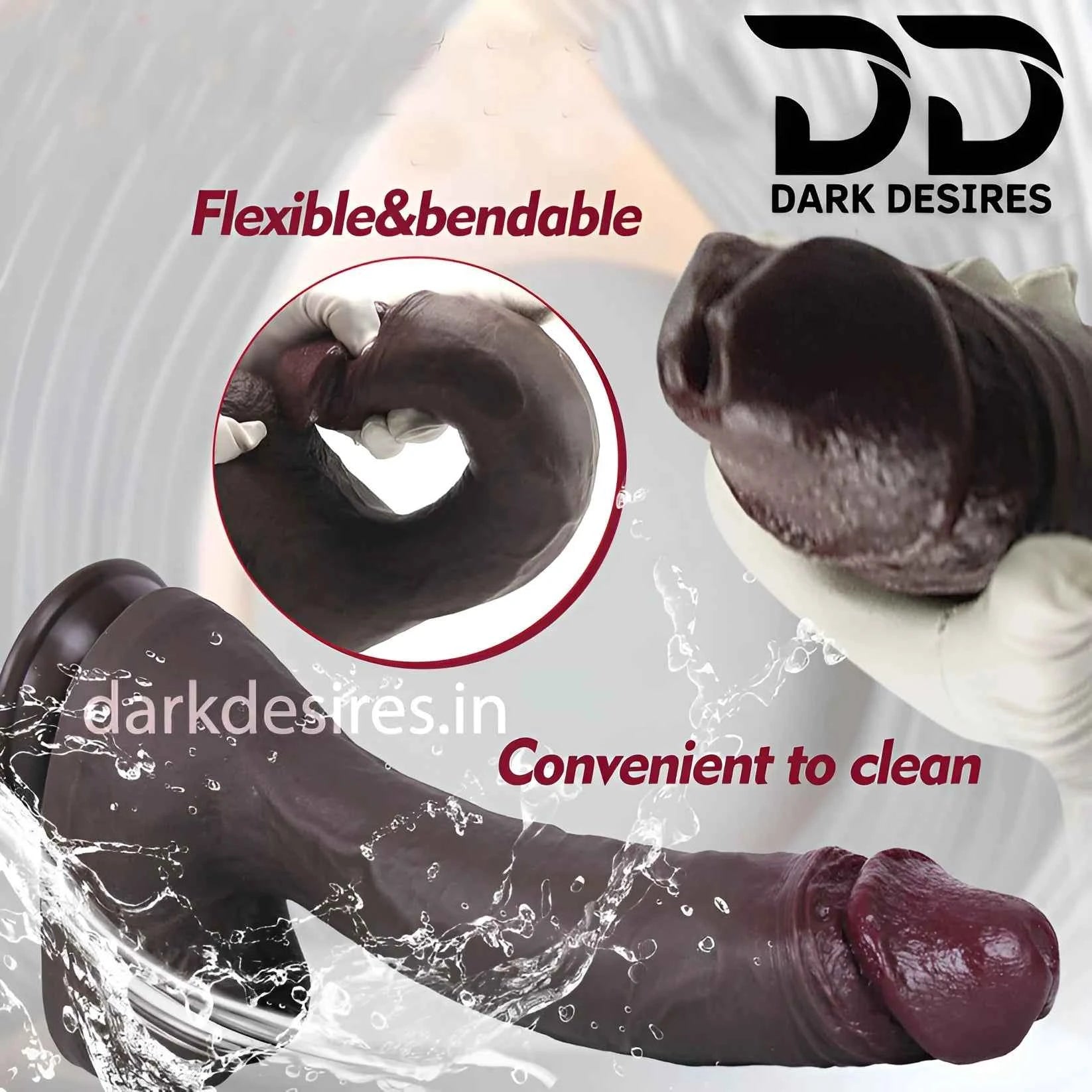 12 Inch Black Extra Long Huge Realistic Dildo - XL Size