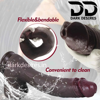 12 Inch Black Extra Long Huge Realistic Dildo - XL Size